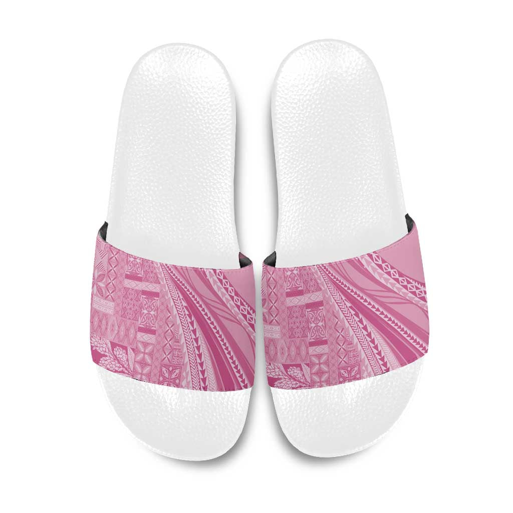 Pasifika Women's Day - Samoa Siapo Malu Tattoo Inspired Slide Sandals Pink