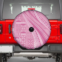 Pasifika Women's Day - Samoa Siapo Malu Tattoo Inspired Spare Tire Cover Pink LT7 - Polynesian Pride