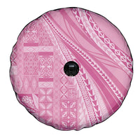 Pasifika Women's Day - Samoa Siapo Malu Tattoo Inspired Spare Tire Cover Pink LT7 - Polynesian Pride