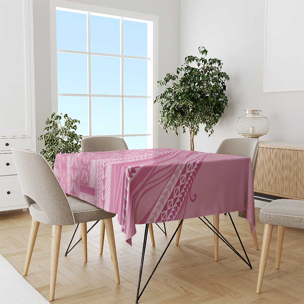 Pasifika Women's Day - Samoa Siapo Malu Tattoo Inspired Tablecloth Pink