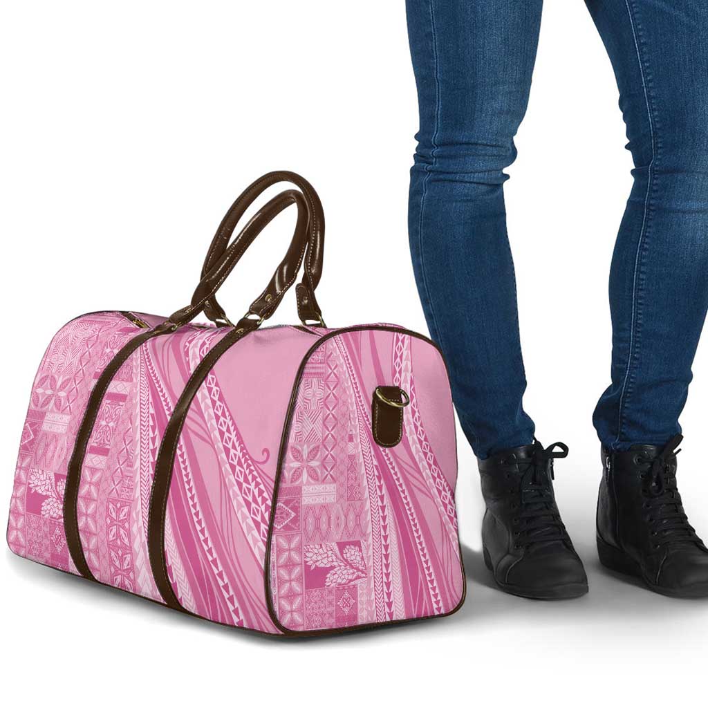 Pasifika Women's Day - Samoa Siapo Malu Tattoo Inspired Travel Bag Pink