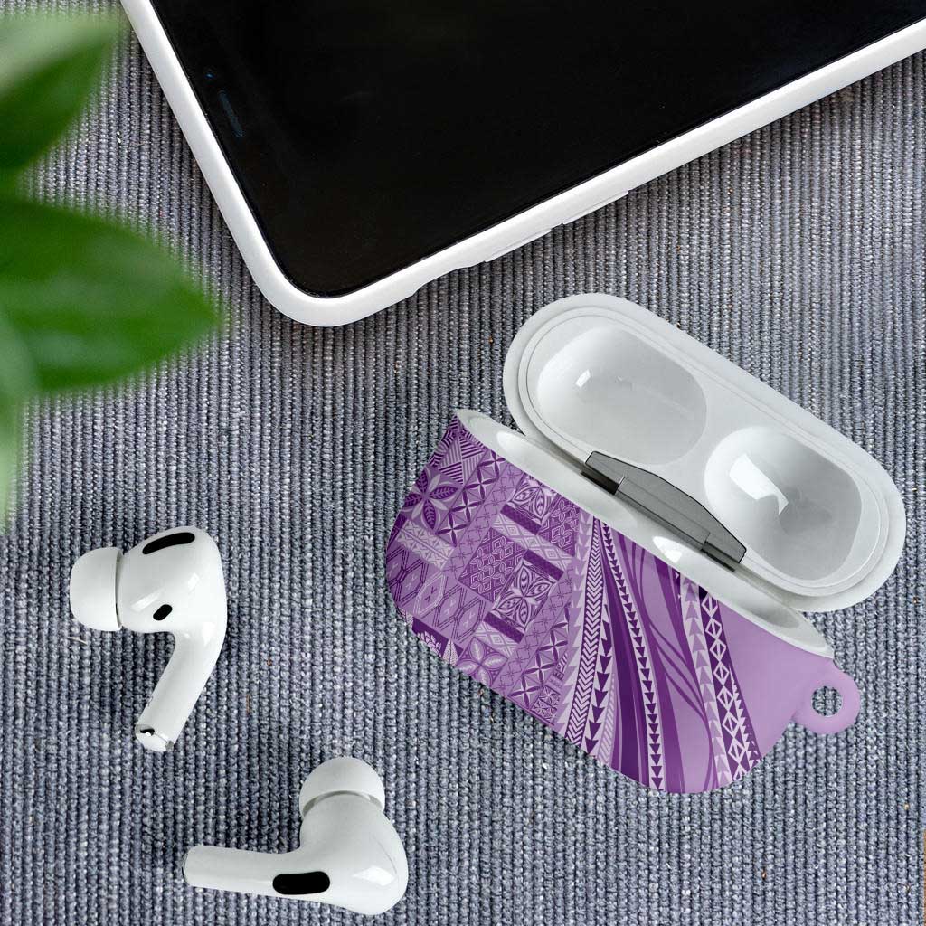 Pasifika Women's Day - Samoa Siapo Malu Tattoo Inspired AirPods Case Lavender