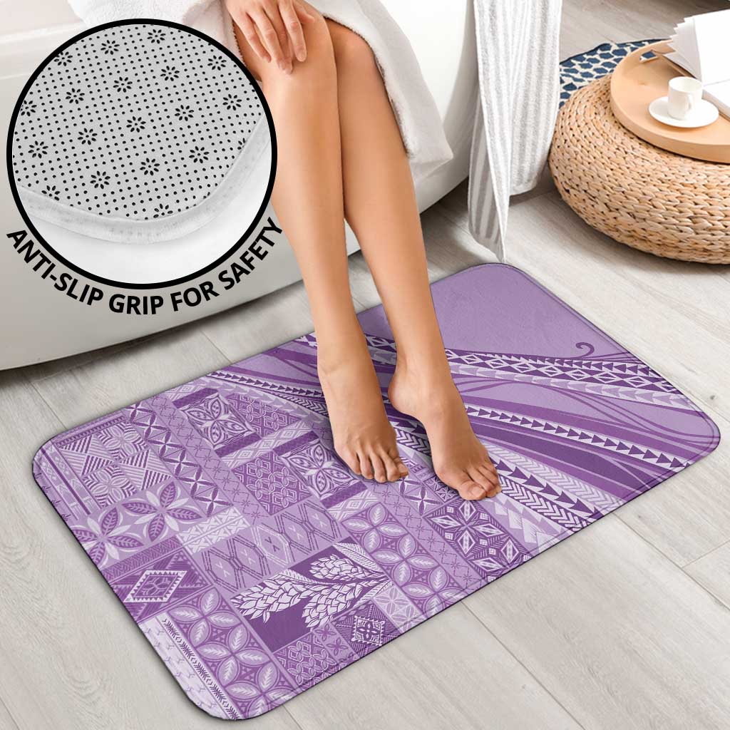 Pasifika Women's Day - Samoa Siapo Malu Tattoo Inspired Bathroom Set Lavender