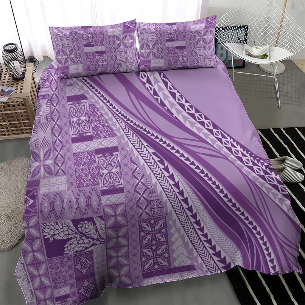 Pasifika Women's Day - Samoa Siapo Malu Tattoo Inspired Bedding Set Lavender