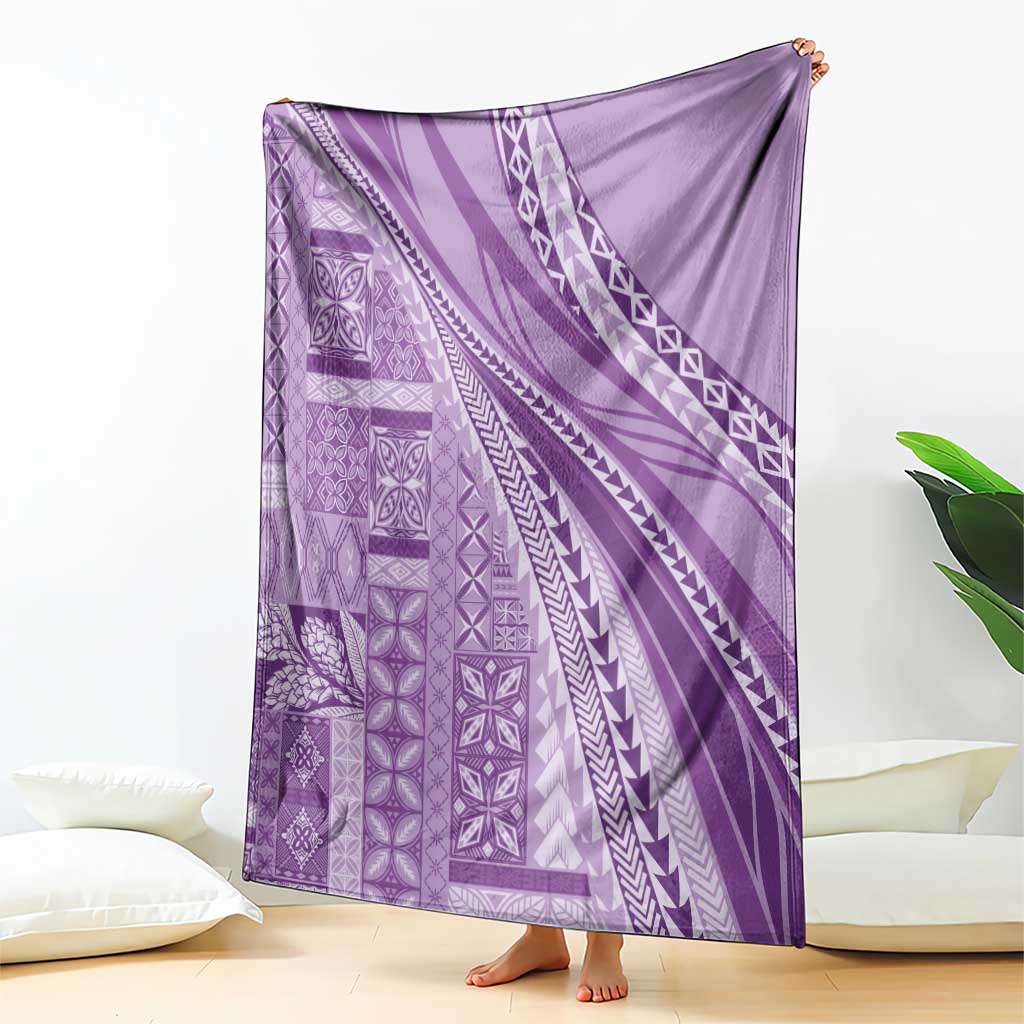 Pasifika Women's Day - Samoa Siapo Malu Tattoo Inspired Blanket Lavender