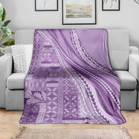 Pasifika Women's Day - Samoa Siapo Malu Tattoo Inspired Blanket Lavender
