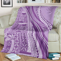 Pasifika Women's Day - Samoa Siapo Malu Tattoo Inspired Blanket Lavender