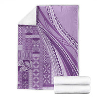 Pasifika Women's Day - Samoa Siapo Malu Tattoo Inspired Blanket Lavender
