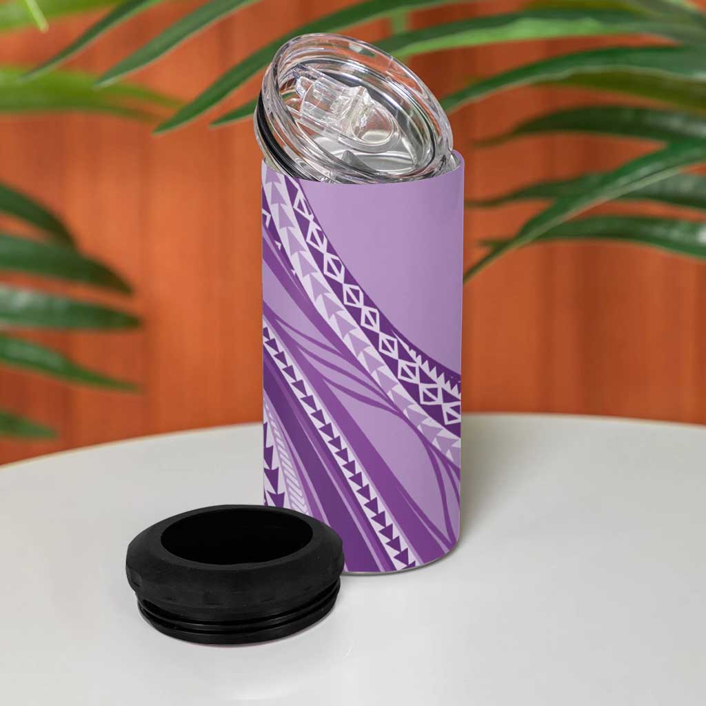 Pasifika Women's Day - Samoa Siapo Malu Tattoo Inspired 4 in 1 Can Cooler Tumbler Lavender