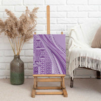 Pasifika Women's Day - Samoa Siapo Malu Tattoo Inspired Canvas Wall Art Lavender