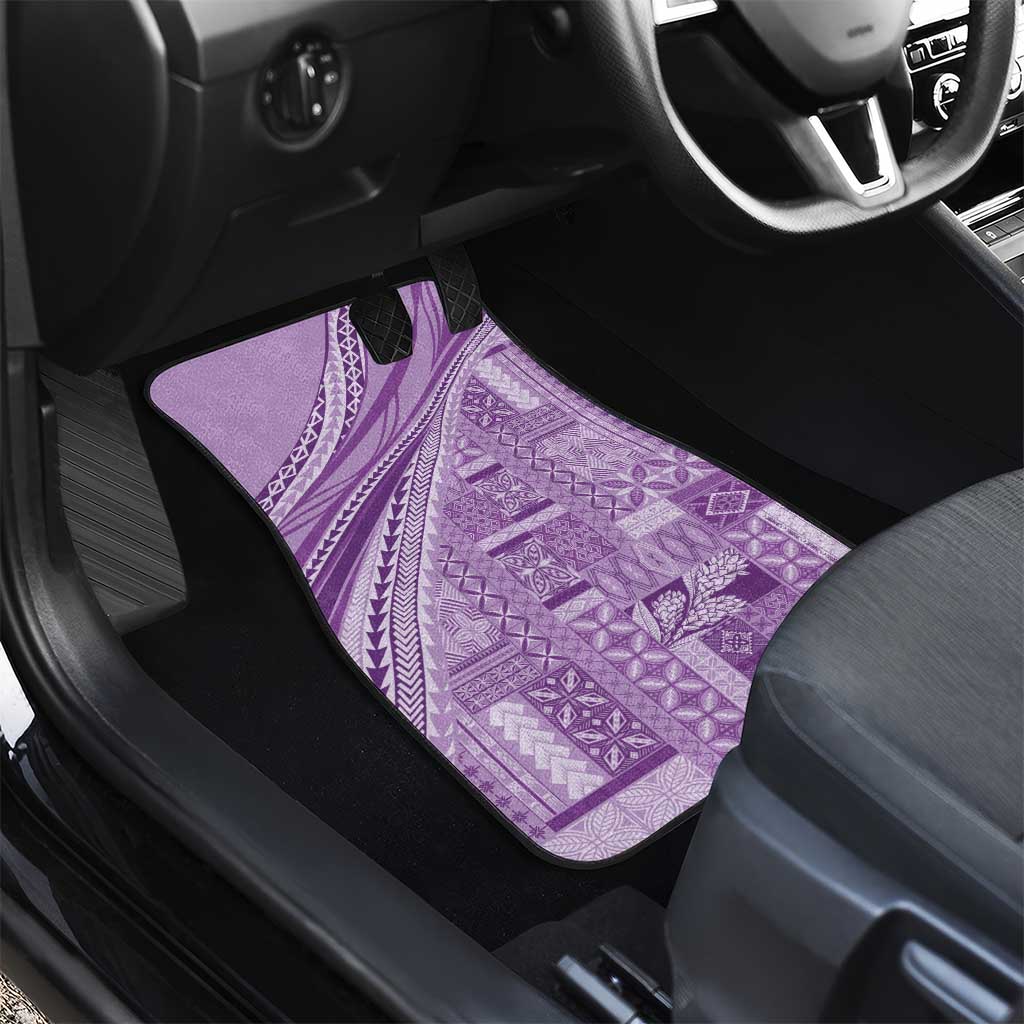 Pasifika Women's Day - Samoa Siapo Malu Tattoo Inspired Car Mats Lavender