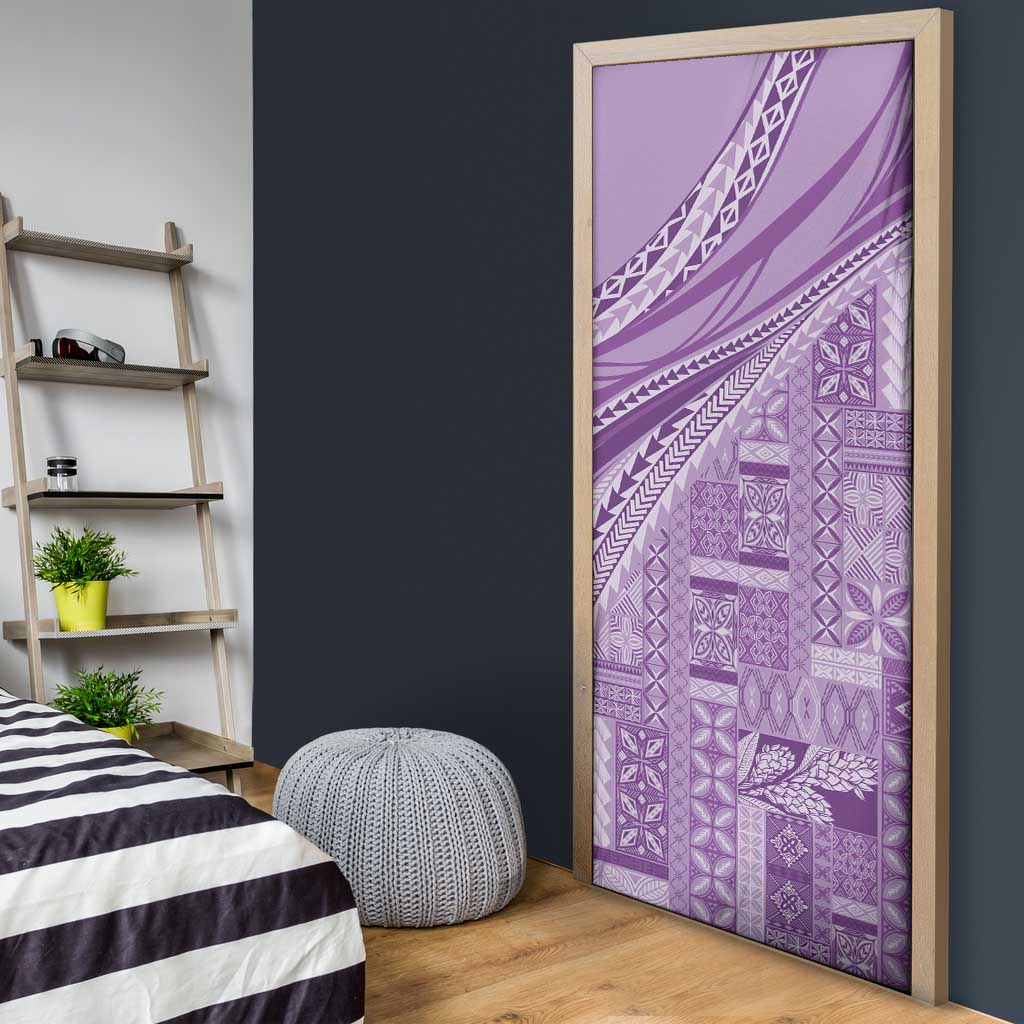 Pasifika Women's Day - Samoa Siapo Malu Tattoo Inspired Door Cover Lavender