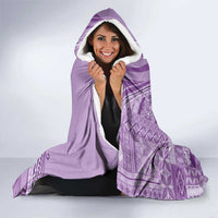 Pasifika Women's Day - Samoa Siapo Malu Tattoo Inspired Hooded Blanket Lavender