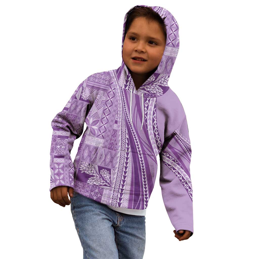 Pasifika Women's Day - Samoa Siapo Malu Tattoo Inspired Kid Hoodie Lavender