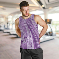 Pasifika Women's Day - Samoa Siapo Malu Tattoo Inspired Men Tank Top Lavender
