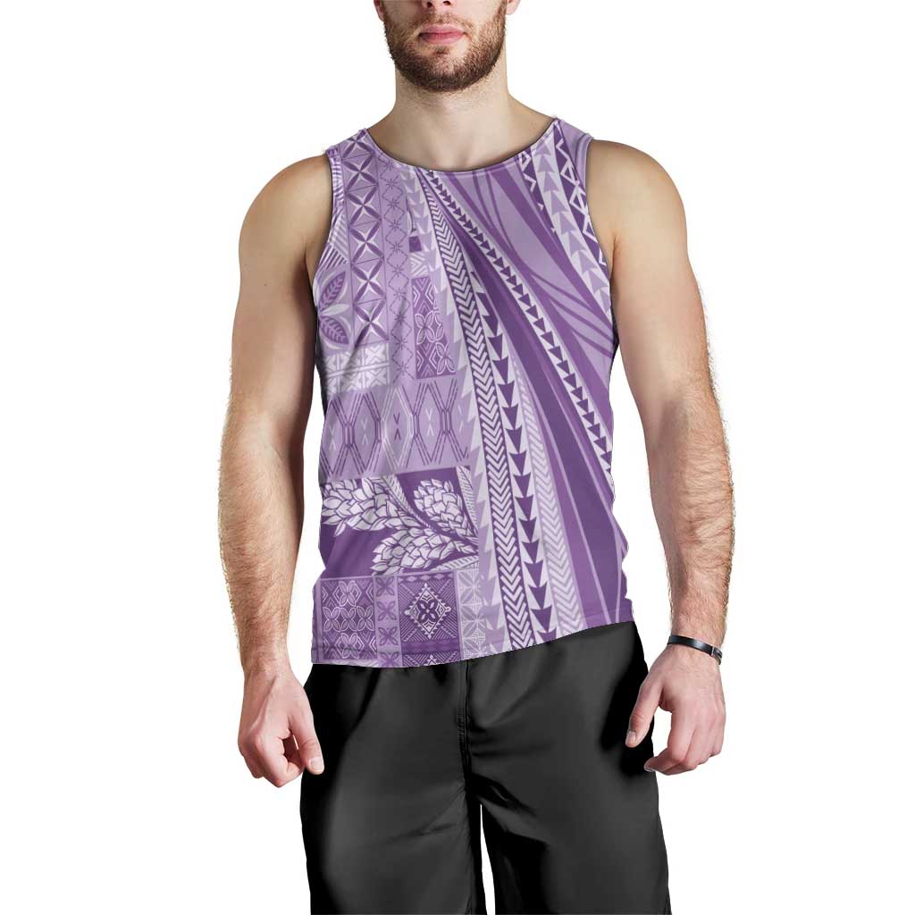 Pasifika Women's Day - Samoa Siapo Malu Tattoo Inspired Men Tank Top Lavender