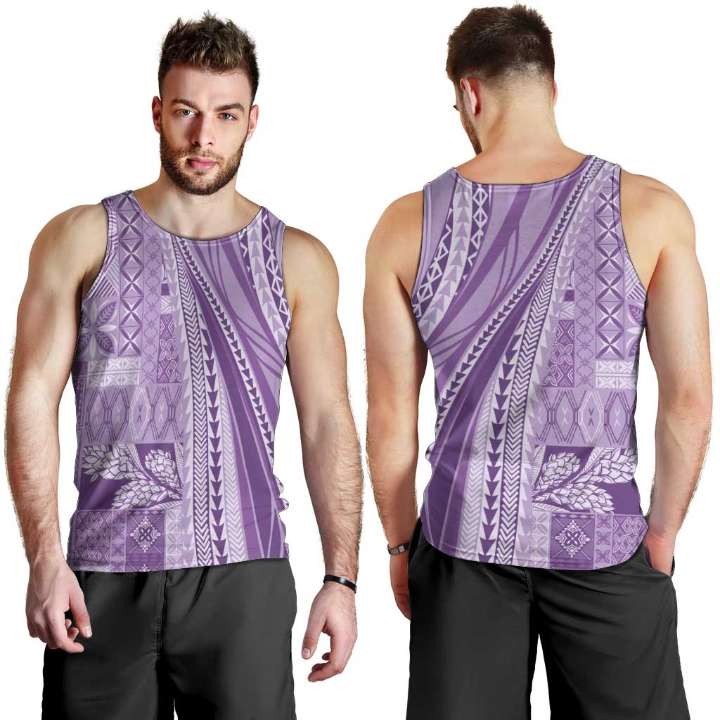 Pasifika Women's Day - Samoa Siapo Malu Tattoo Inspired Men Tank Top Lavender