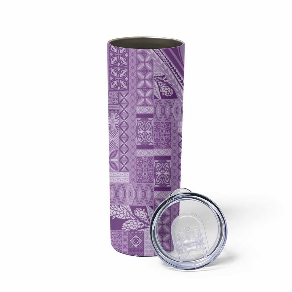 Pasifika Women's Day - Samoa Siapo Malu Tattoo Inspired Skinny Tumbler Lavender