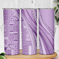 Pasifika Women's Day - Samoa Siapo Malu Tattoo Inspired Skinny Tumbler Lavender