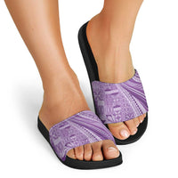Pasifika Women's Day - Samoa Siapo Malu Tattoo Inspired Slide Sandals Lavender