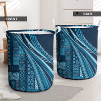 Pasifika Women's Day - Samoa Siapo Malu Tattoo Inspired Laundry Basket Navy Blue