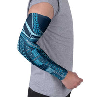 Pasifika Women's Day - Samoa Siapo Malu Tattoo Inspired Arm Sleeves Navy Blue