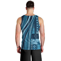 Pasifika Women's Day - Samoa Siapo Malu Tattoo Inspired Men Tank Top Navy Blue