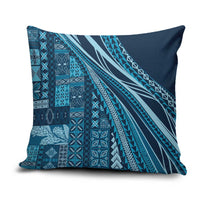 Pasifika Women's Day - Samoa Siapo Malu Tattoo Inspired Pillow Cover Navy Blue