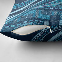 Pasifika Women's Day - Samoa Siapo Malu Tattoo Inspired Pillow Cover Navy Blue