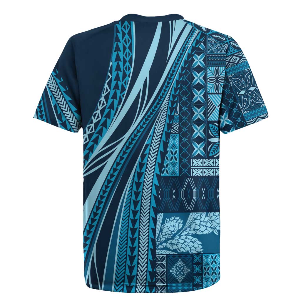 Pasifika Women's Day - Samoa Siapo Malu Tattoo Inspired Rugby Jersey Navy Blue