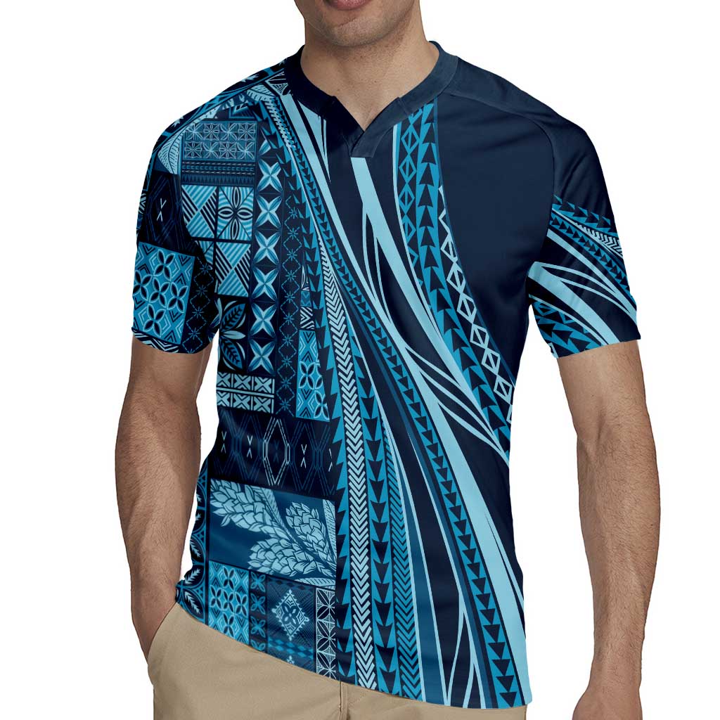Pasifika Women's Day - Samoa Siapo Malu Tattoo Inspired Rugby Jersey Navy Blue