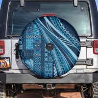 Pasifika Women's Day - Samoa Siapo Malu Tattoo Inspired Spare Tire Cover Navy Blue LT7 Navy Blue - Polynesian Pride