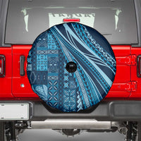 Pasifika Women's Day - Samoa Siapo Malu Tattoo Inspired Spare Tire Cover Navy Blue LT7 - Polynesian Pride