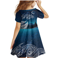 New Zealand Matariki Family Matching Mermaid Dress and Hawaiian Shirt Starry Night Style LT7 - Polynesian Pride