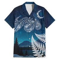 New Zealand Matariki Family Matching Mermaid Dress and Hawaiian Shirt Starry Night Style LT7 Dad's Shirt - Short Sleeve Navy - Polynesian Pride