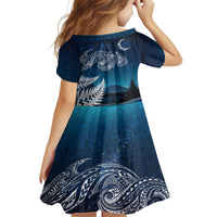 New Zealand Matariki Family Matching Off Shoulder Maxi Dress and Hawaiian Shirt Starry Night Style LT7 - Polynesian Pride