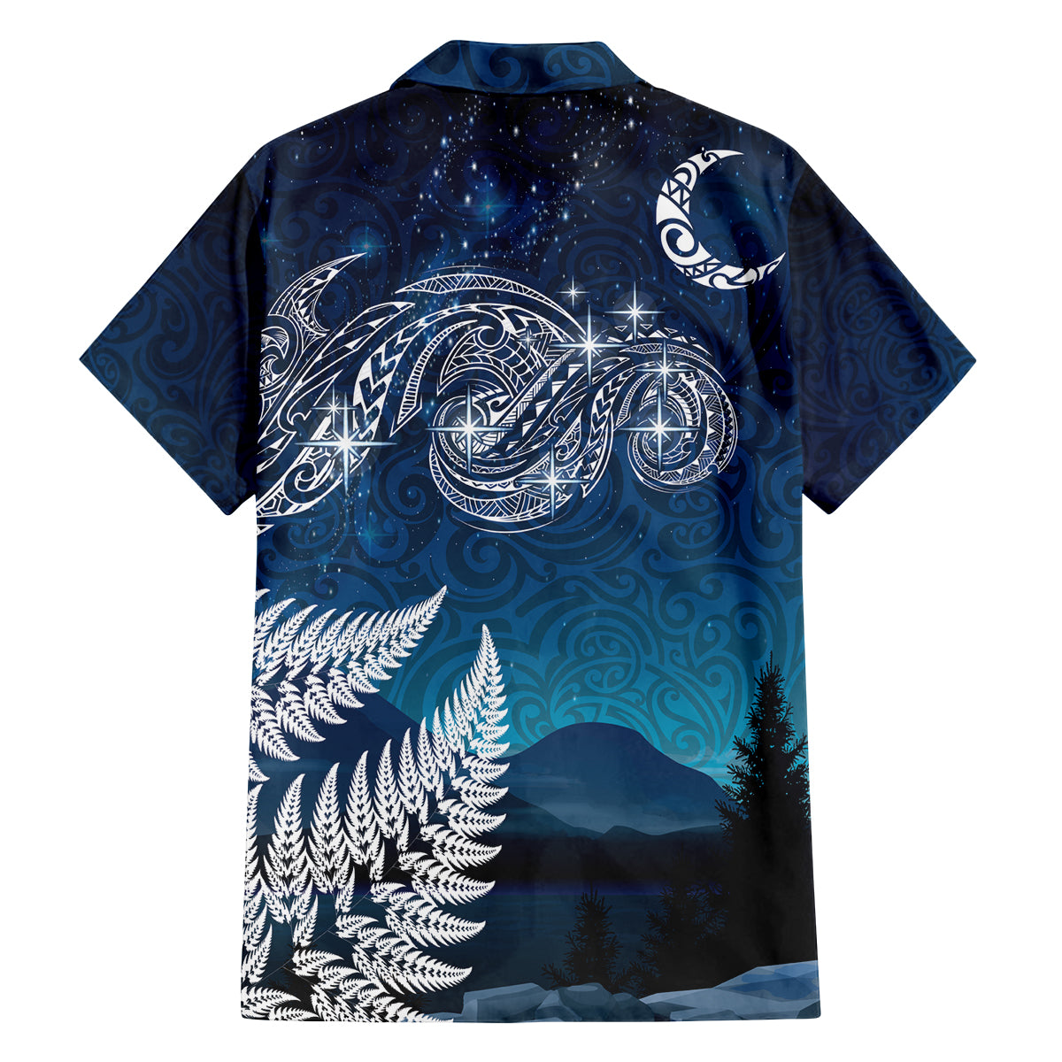 New Zealand Matariki Family Matching Off Shoulder Maxi Dress and Hawaiian Shirt Starry Night Style LT7 - Polynesian Pride