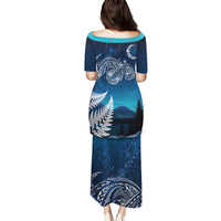 New Zealand Matariki Family Matching Puletasi and Hawaiian Shirt Starry Night Style LT7 - Polynesian Pride