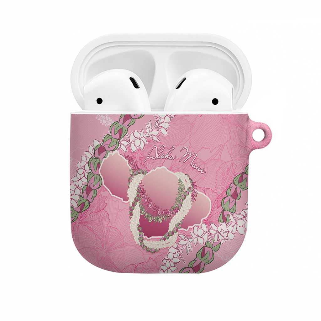 Hawaii Maui Island Flowers Lei AirPods Case Lokelani Rose Pink