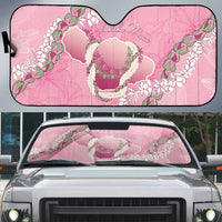 Hawaii Maui Island Flowers Lei Auto Sun Shade Lokelani Rose Pink