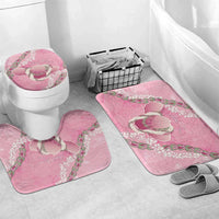 Hawaii Maui Island Flowers Lei Bathroom Set Lokelani Rose Pink