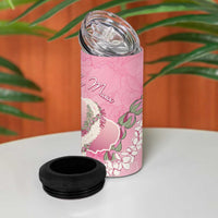 Hawaii Maui Island Flowers Lei 4 in 1 Can Cooler Tumbler Lokelani Rose Pink LT7 - Polynesian Pride