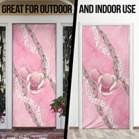 Hawaii Maui Island Flowers Lei Door Cover Lokelani Rose Pink