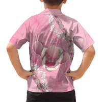 Hawaii Maui Island Flowers Lei Family Matching Tank Maxi Dress and Hawaiian Shirt Lokelani Rose Pink LT7 - Polynesian Pride