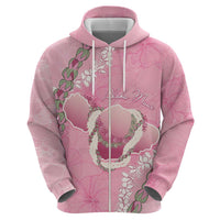 Hawaii Maui Island Flowers Lei Hoodie Lokelani Rose Pink