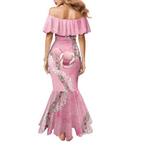 Hawaii Maui Island Flowers Lei Mermaid Dress Lokelani Rose Pink LT7 - Polynesian Pride