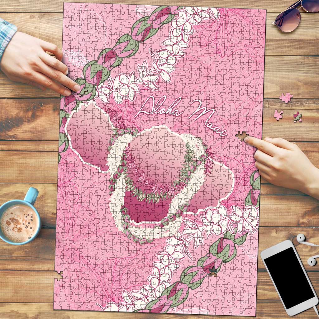 Hawaii Maui Island Flowers Lei Puzzle Lokelani Rose Pink