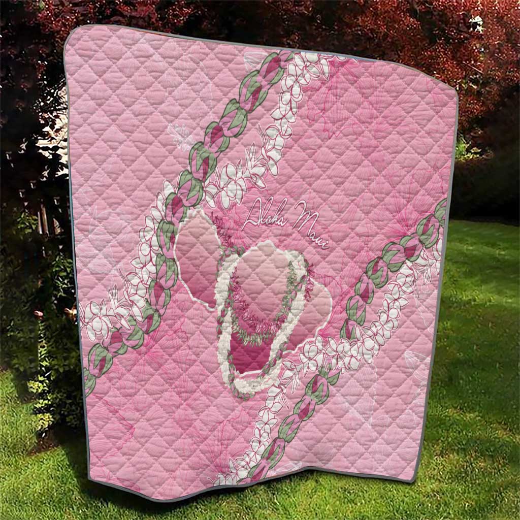 Hawaii Maui Island Flowers Lei Quilt Lokelani Rose Pink