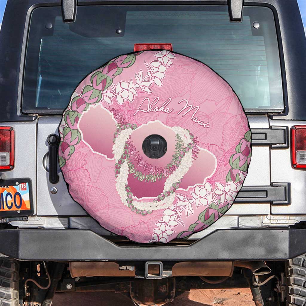 Hawaii Maui Island Flowers Lei Spare Tire Cover Lokelani Rose Pink LT7 Pink - Polynesian Pride