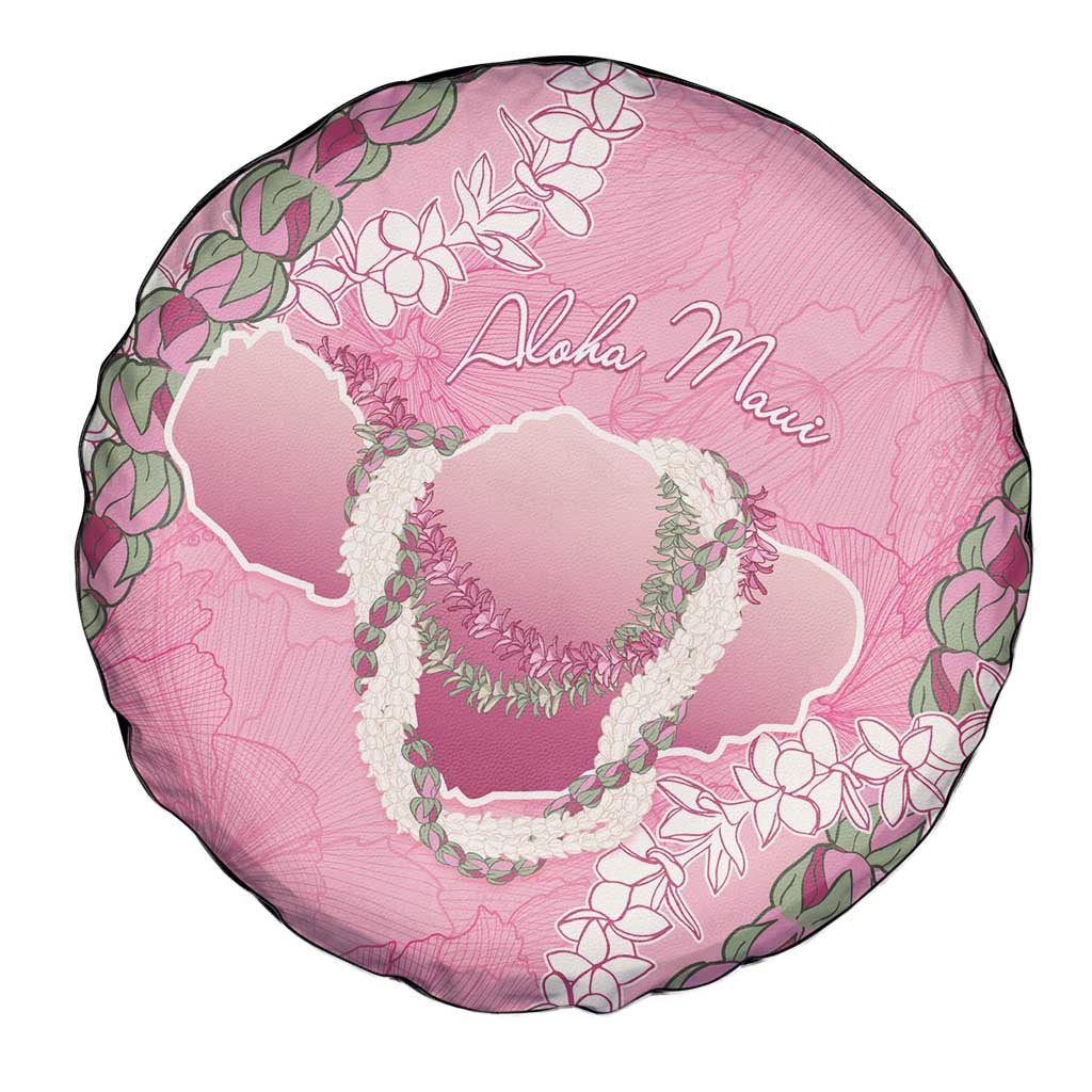 Hawaii Maui Island Flowers Lei Spare Tire Cover Lokelani Rose Pink LT7 - Polynesian Pride
